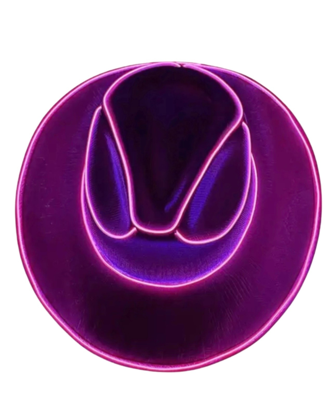 Sombrero tipo tejana con luz led integrada. Entrega 15 a 20 días hábiles.