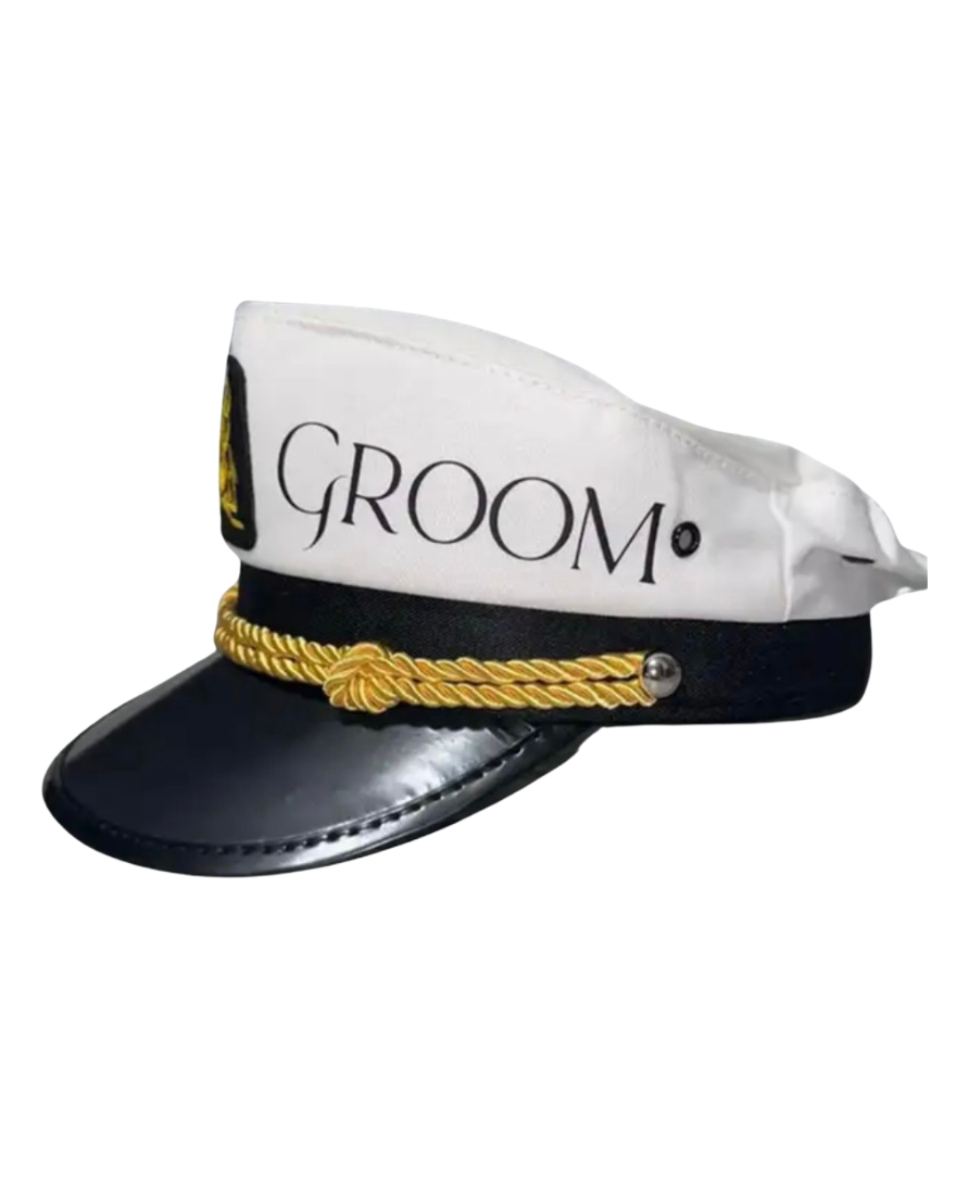 Gorro de capitán de BRIDE y GROOM.