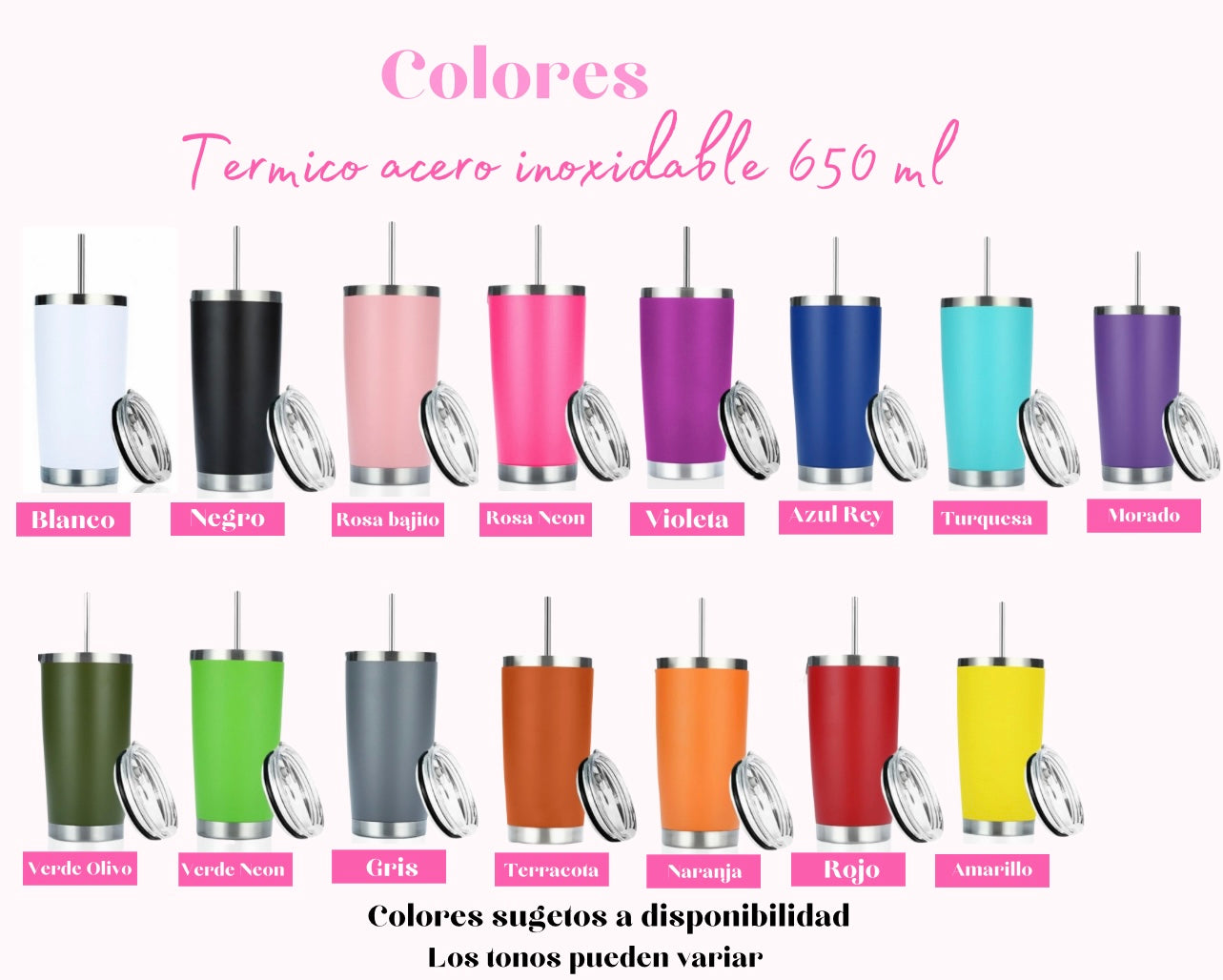 *VASO TÉRMICO ACERO INOXIDABLE 650 ML*