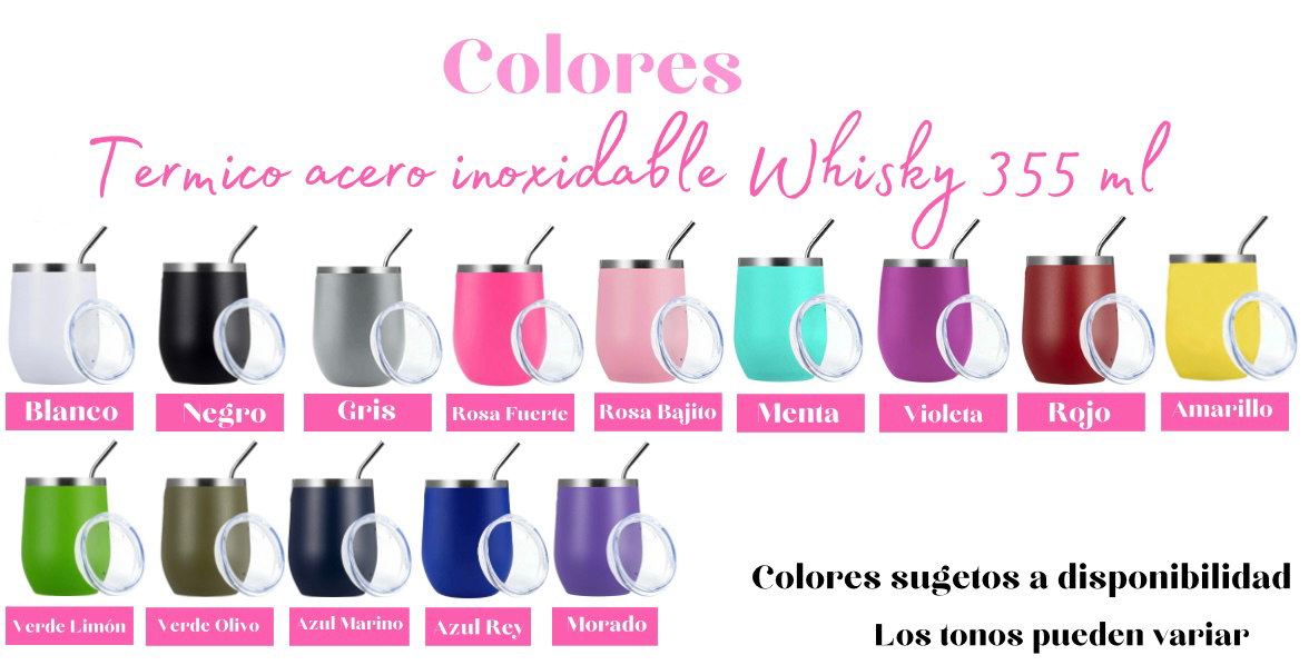 *VASO TÉRMICO ACERO INOXIDABLE WHISKY 355 ML*