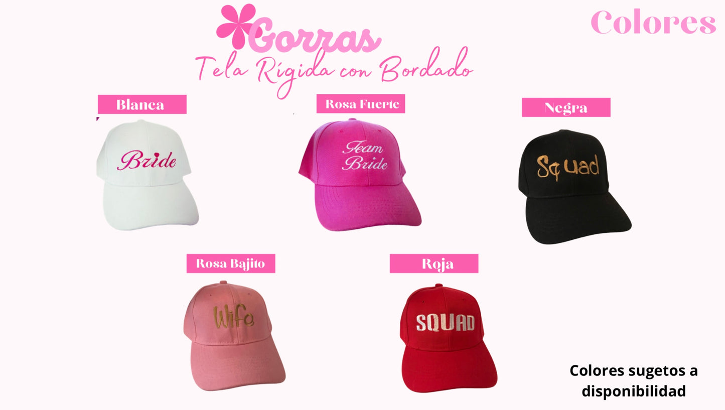 *GORRA TELA RÍGIDA BORDADA*