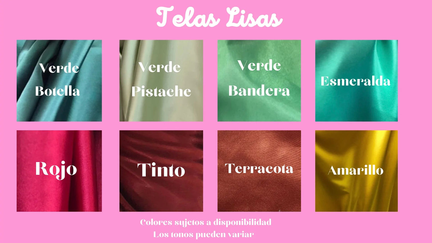 *TELAS LISAS BORDADAS CON ENCAJE* Bata de satin con letras bordadas y encaje