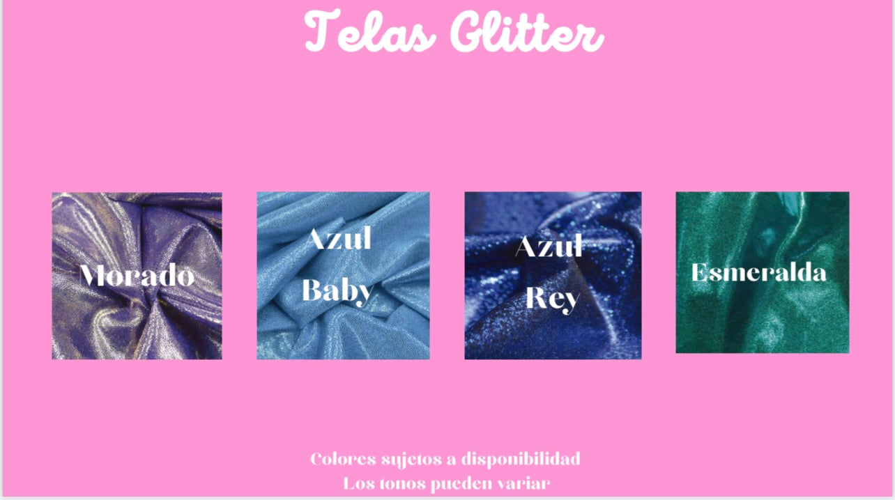 *TELAS GLITTER FORMA 2* Traje de baño completo clásico con escote a media espalda y moños en tirantes