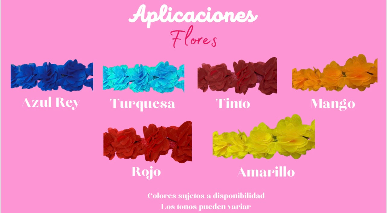 *TELAS MATE FORMA 1 FLORES* Traje de baño completo clásico con escote a media espalda y aplicación de flores en escote