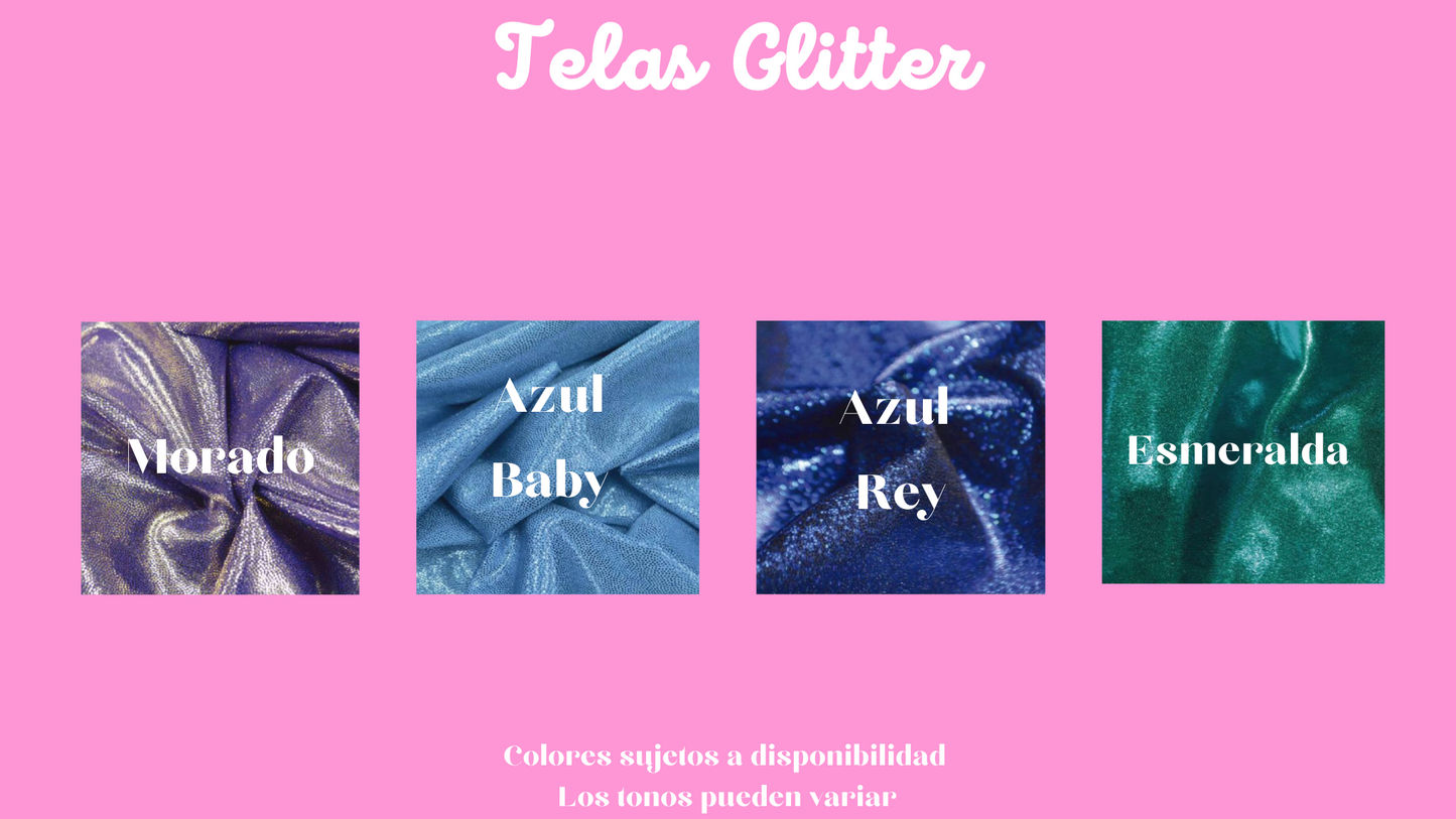 *TELAS GLITTER FORMA 5* Trikini de escotes delantero y espalda en V, con tiras de amarre en hombros