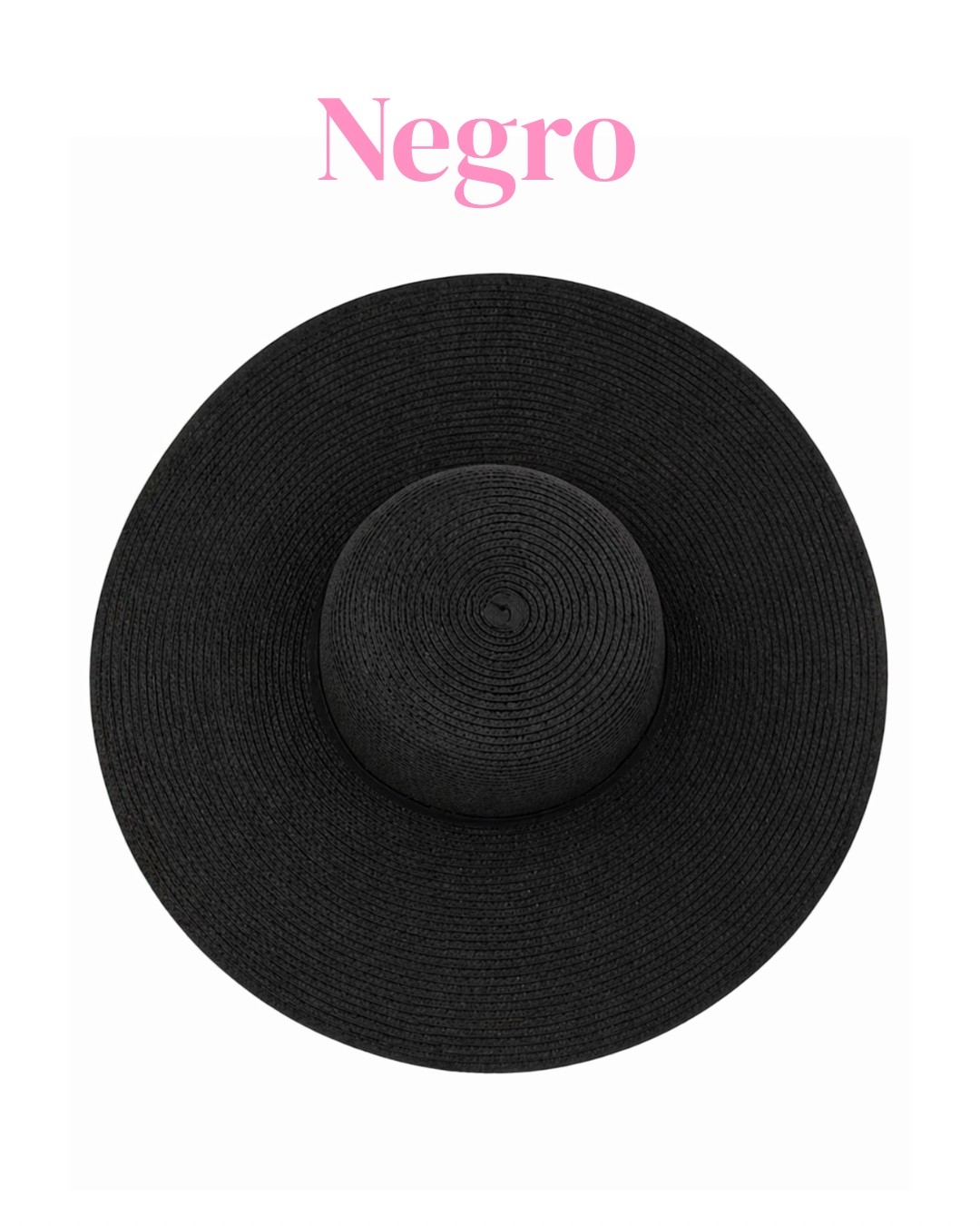 Sombrero playero de ala ancha con listón con moño en el centro y frase a mano de cordón.