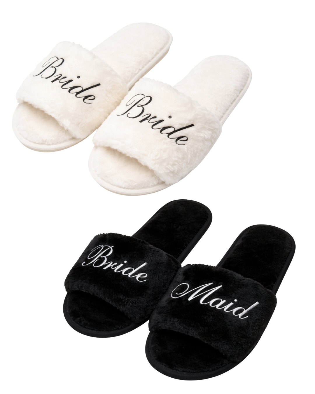 Pantunflas de peluche con frase bordada.                                                     Entrega de 15 a 20 días hábiles.