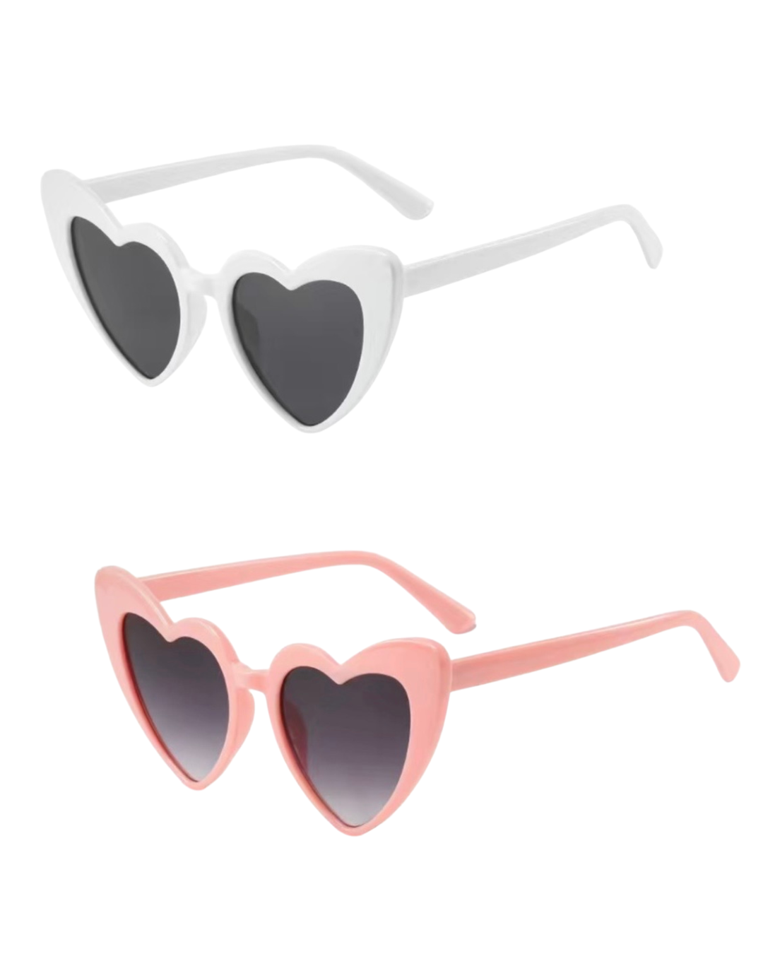 Lentes de corazón de mica negra.             Entrega de 2 a 5 días hábiles.