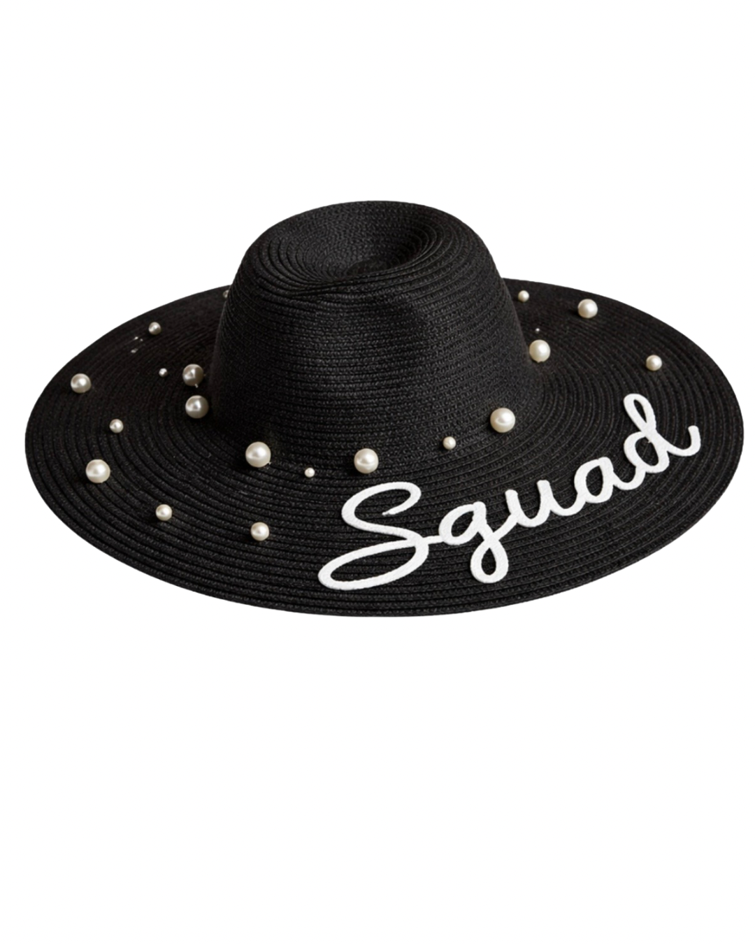 Sombrero decorado con perlas de distintos tamaños.                                     Entrega 2 a 5 días hábiles.