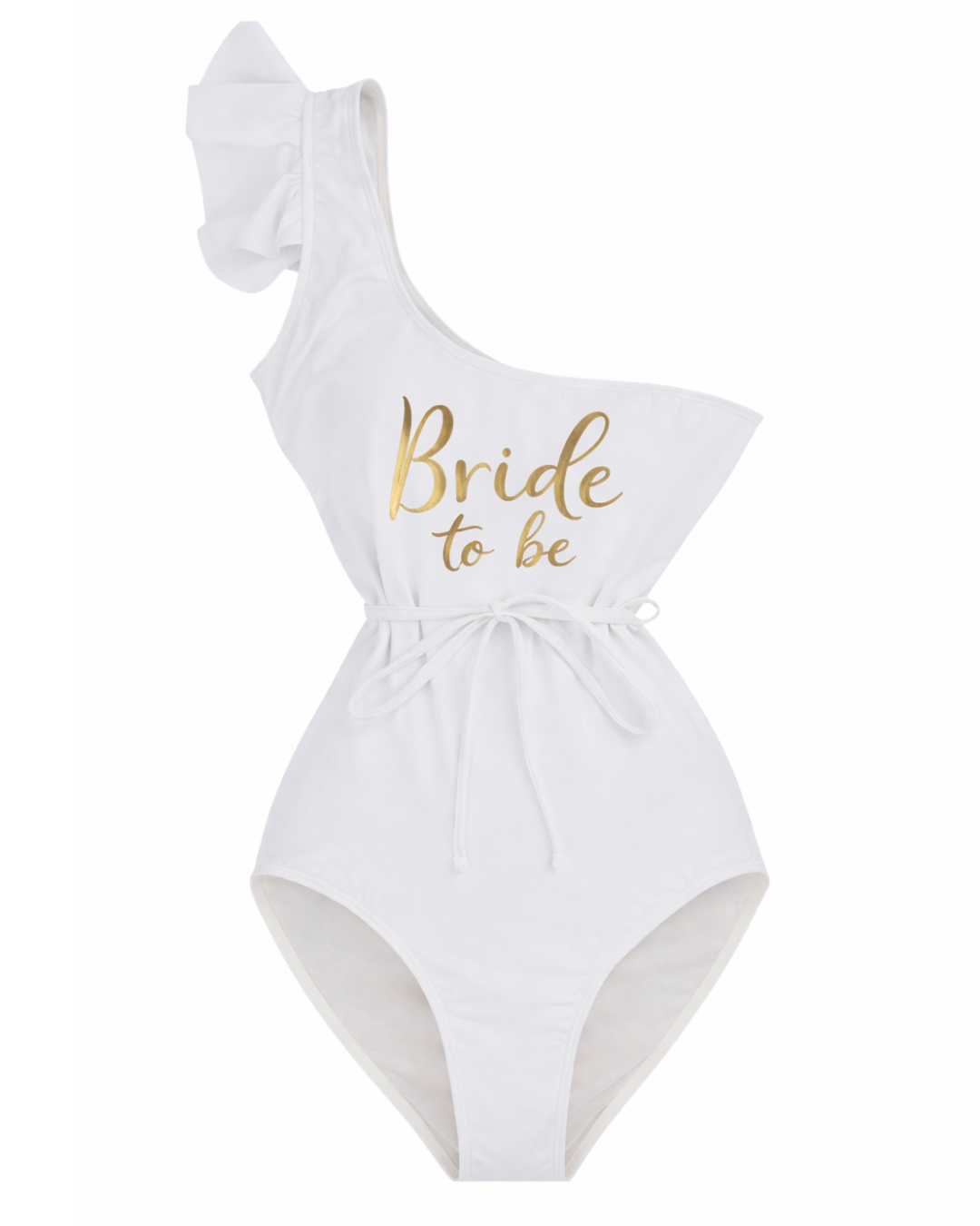 Traje de baño off shoulder de olan en tirante y fajito en cintura.                            Entrega 2 a 5 días hábiles.