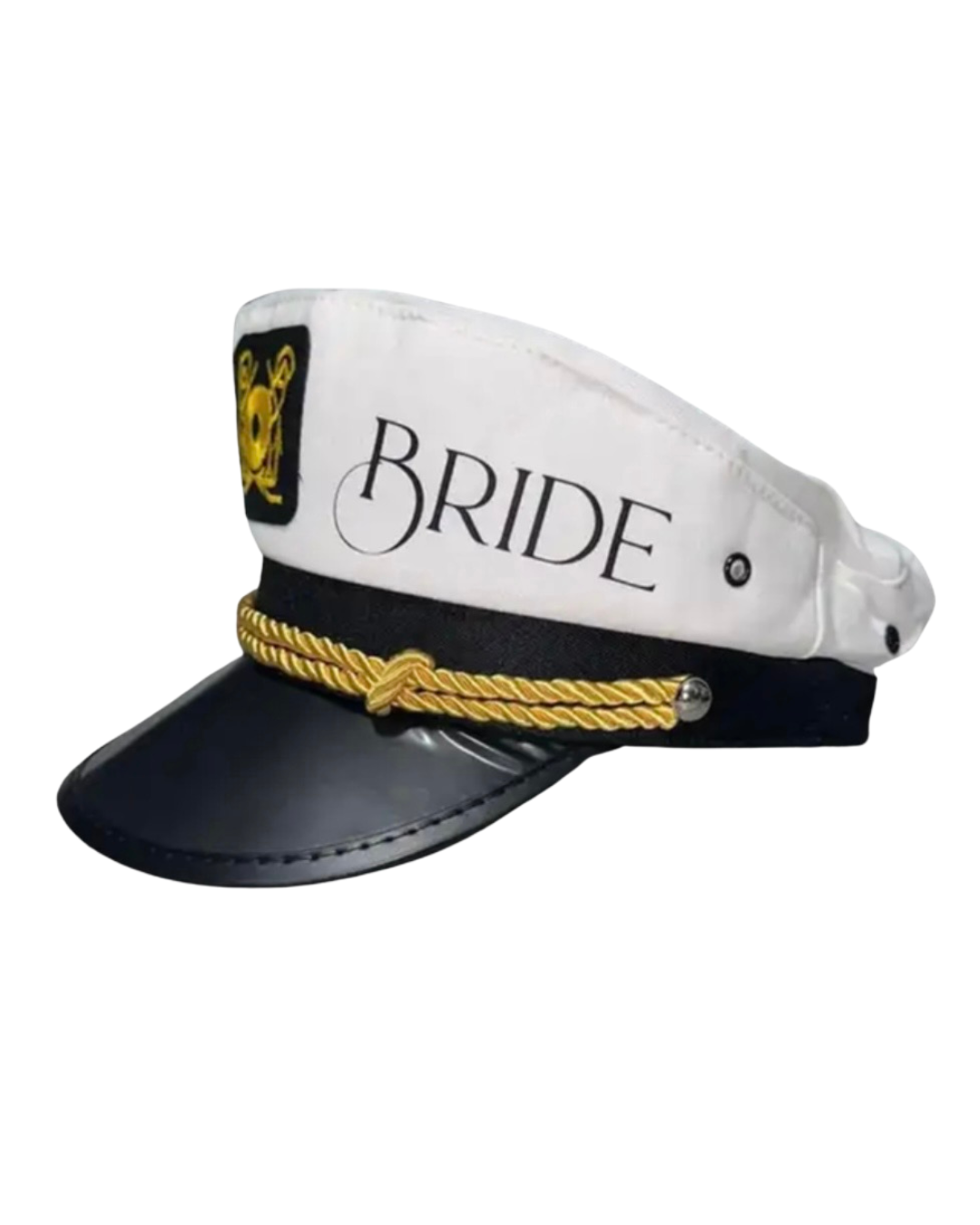 Gorro de capitán de BRIDE y GROOM.