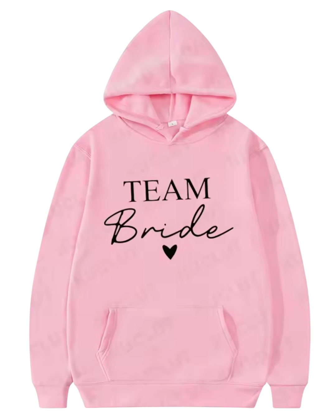 Sudadera de gorro de frase Bride y Team Bride.                                               Entrega de 15 a 20 días hábiles.