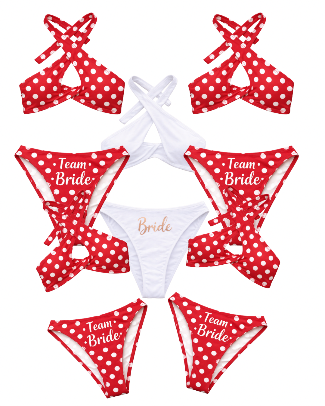 Traje de baño en bikini de bra cruzado en halter y calzón de resaque.