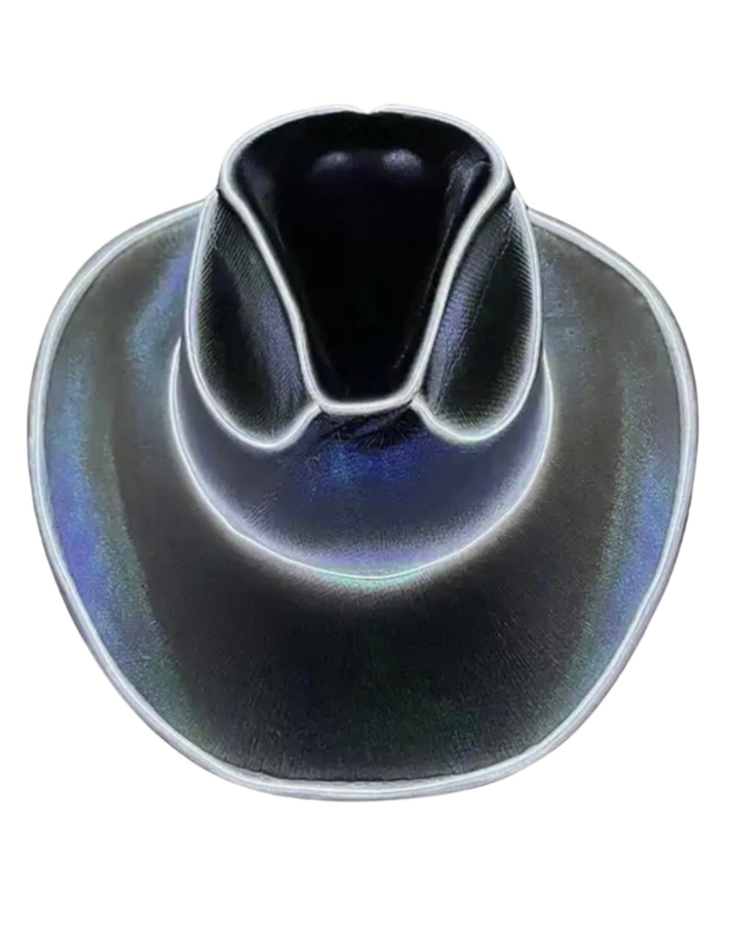 Sombrero tipo tejana con luz led integrada.                                                   Entrega 15 a 20 días hábiles.