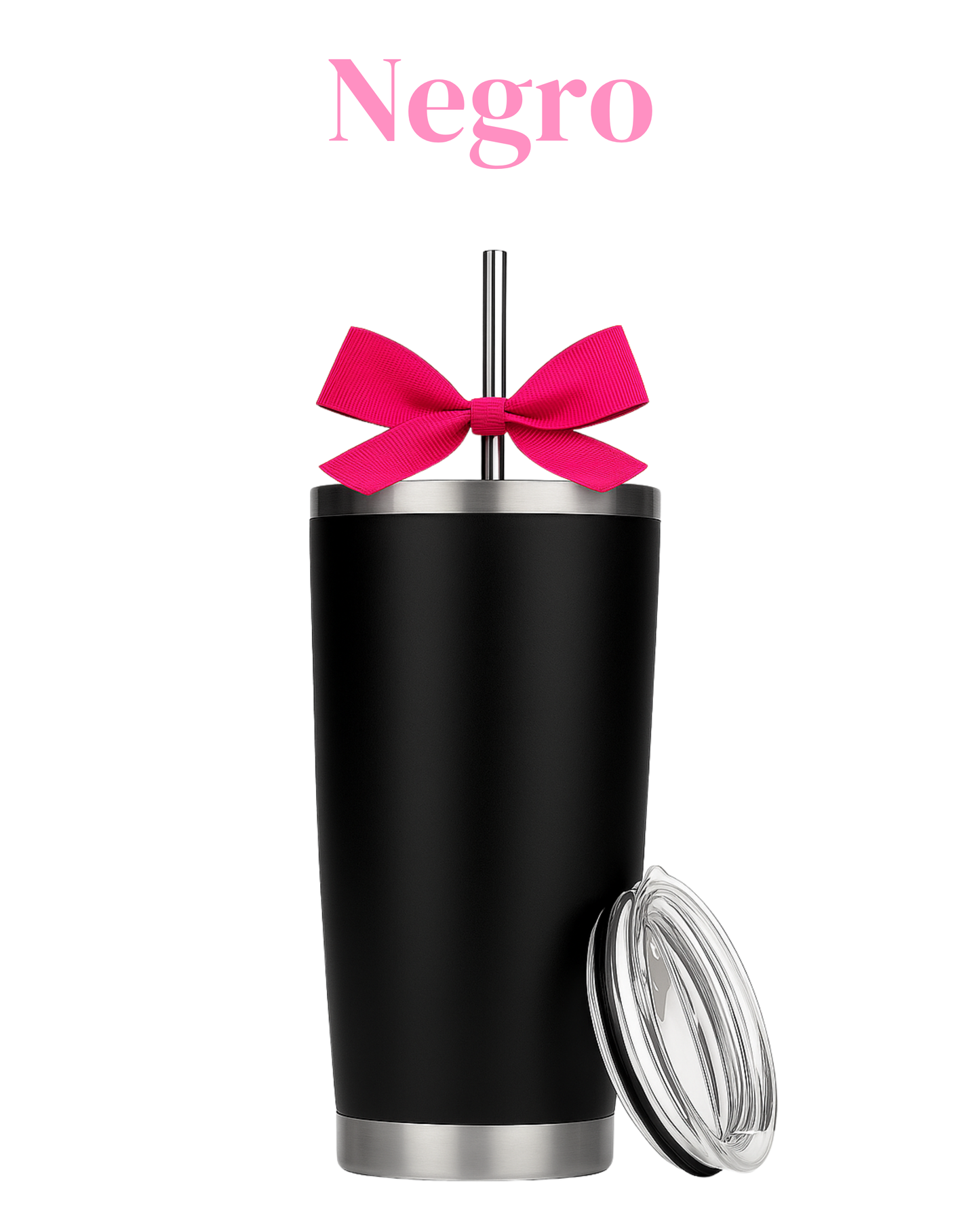 Termo acero inoxidable térmico con moño de 600 ml.