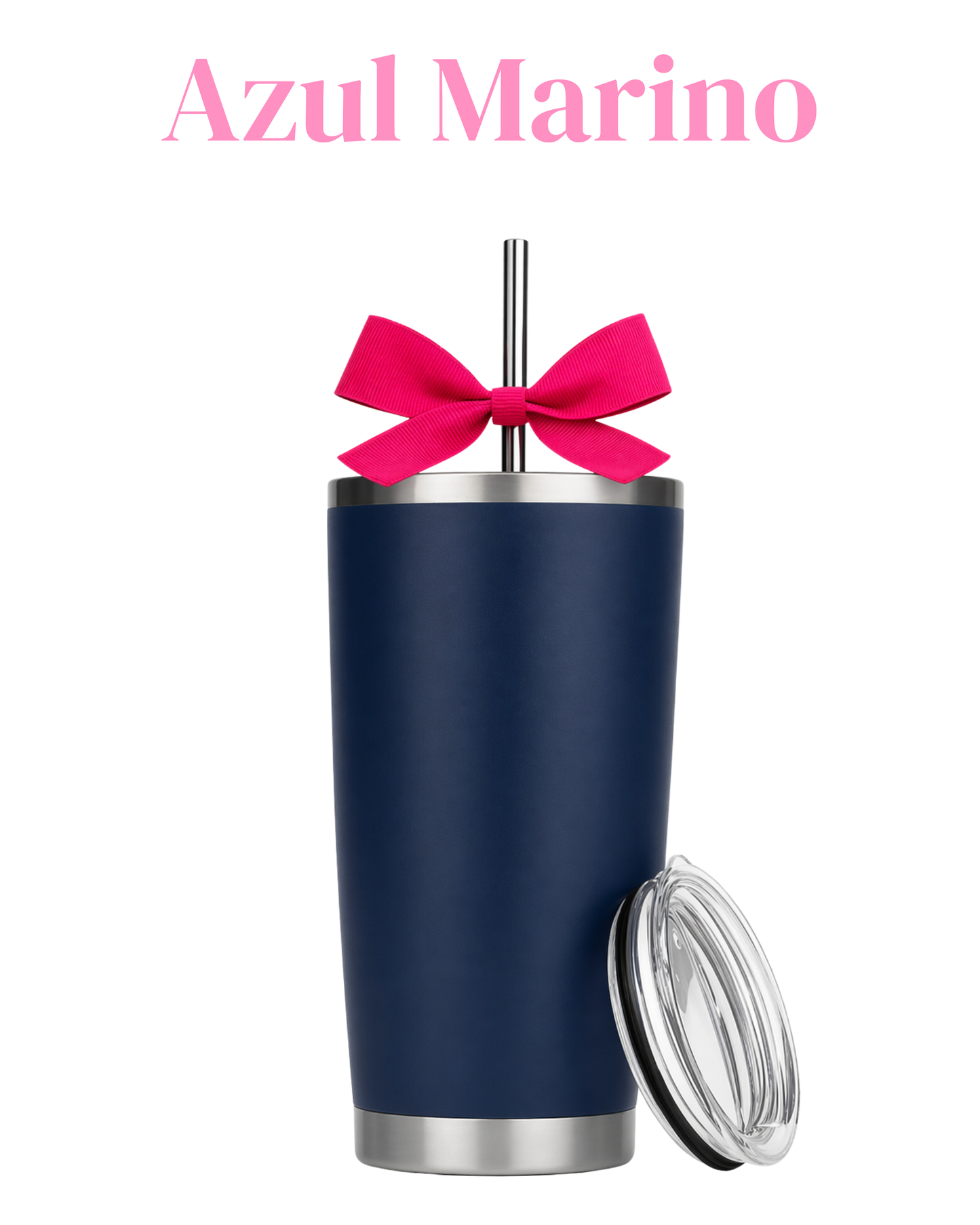 Termo acero inoxidable térmico con moño de 600 ml.
