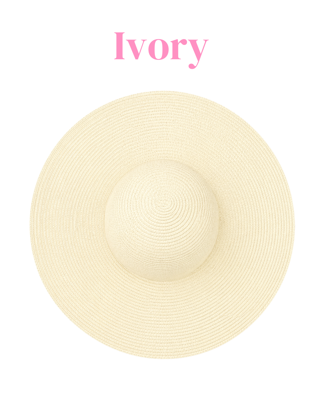 Sombrero playero de ala ancha con listón con moño en el centro y frase a mano de cordón.