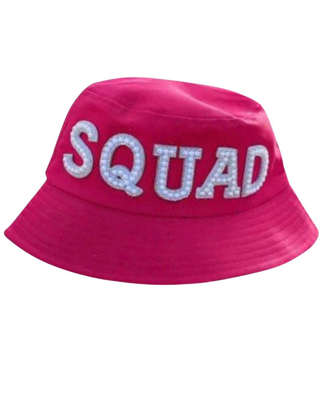 Gorro bucket hat de frase con perlas y cristales.                                                 Entrega 15 a 20 días hábiles.