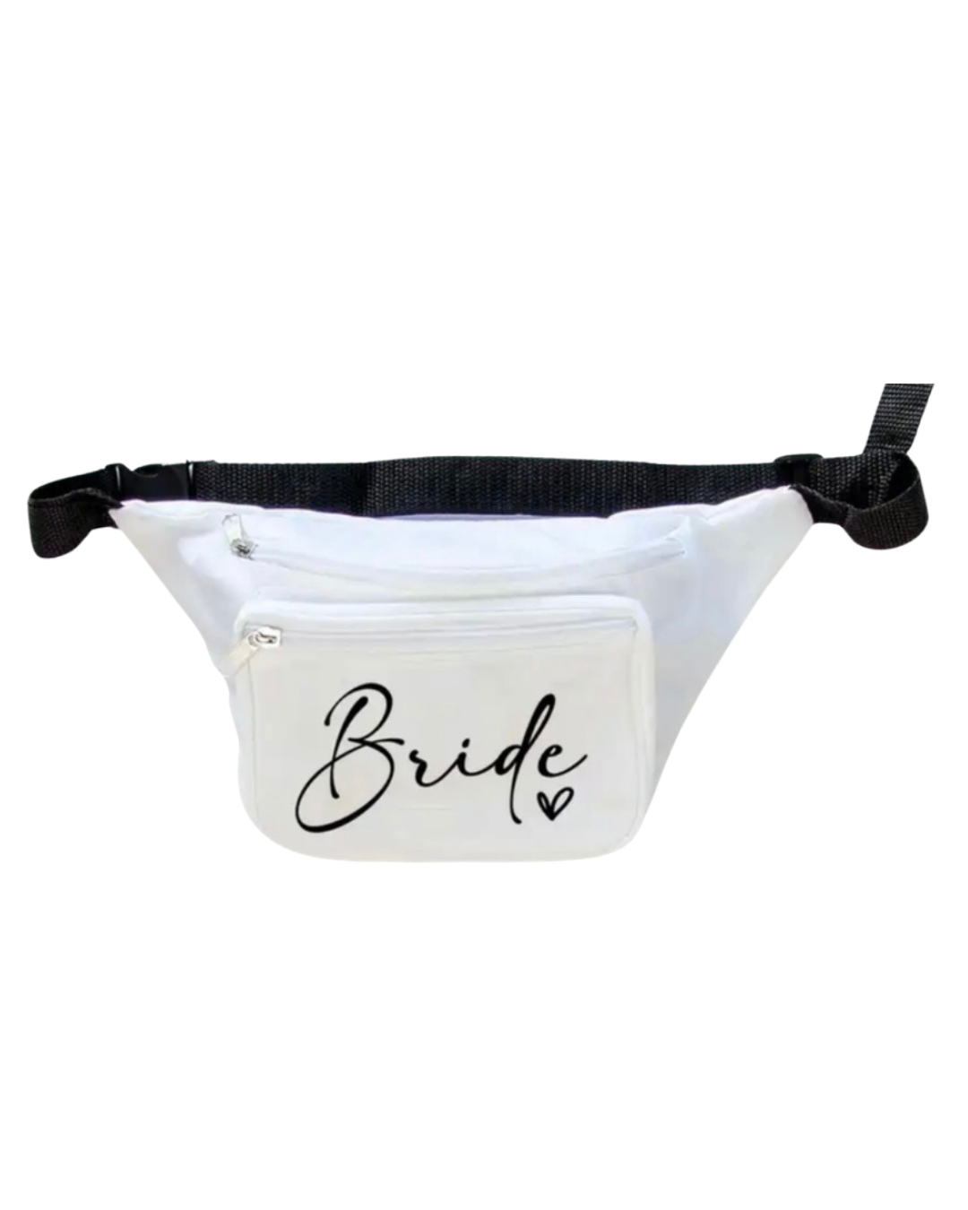 Belt Bag de doble cierre con frase de Bride y Team Bride.                                     Entrega de 15 a 20 días hábiles.