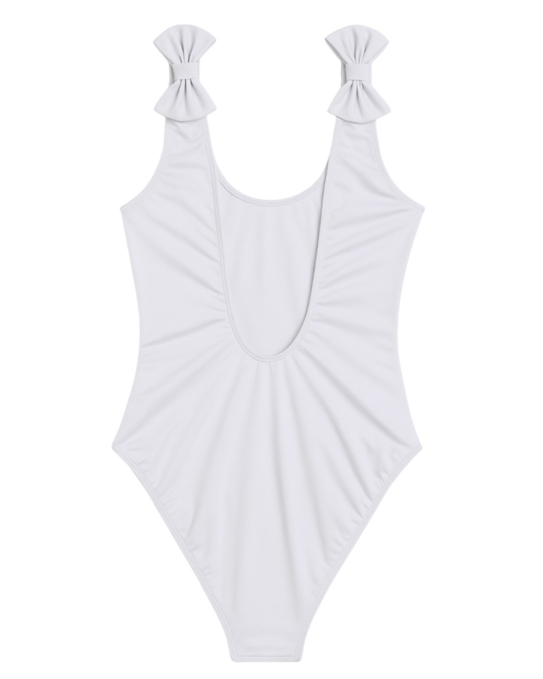 Traje de baño clásico con moños y escote a media espalda.                                    Entrega 2 a 5 días hábiles.